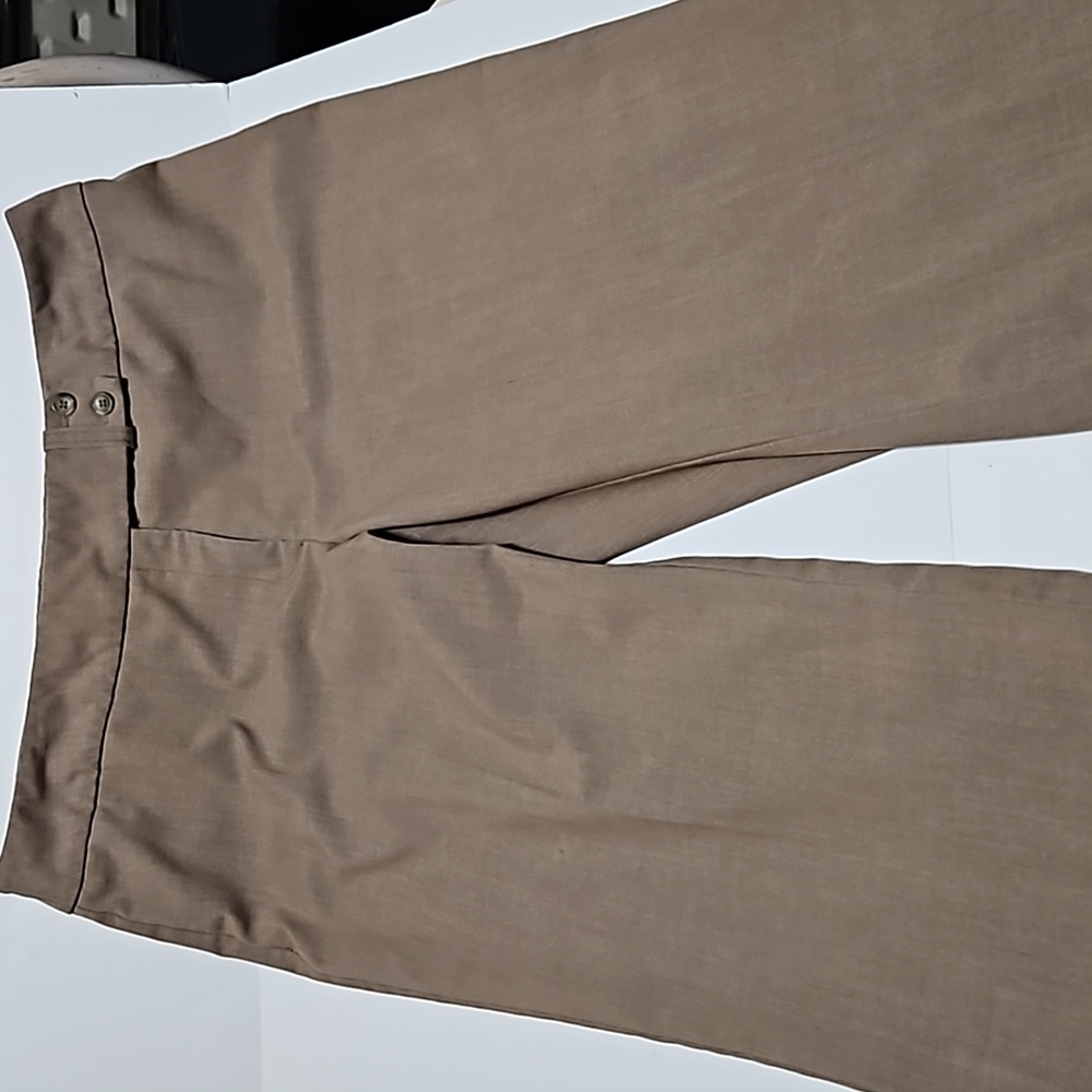 Sag Harbor Women's Tan Stretch Trousers Back Pockets Size 16 #W-798